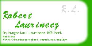 robert laurinecz business card